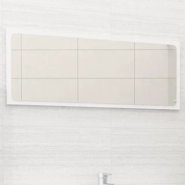 Alt view image 9 of 11 - vidaXL Mirror Vanity Mirror Wall Mounted Bath Mirror White Engineered Wood