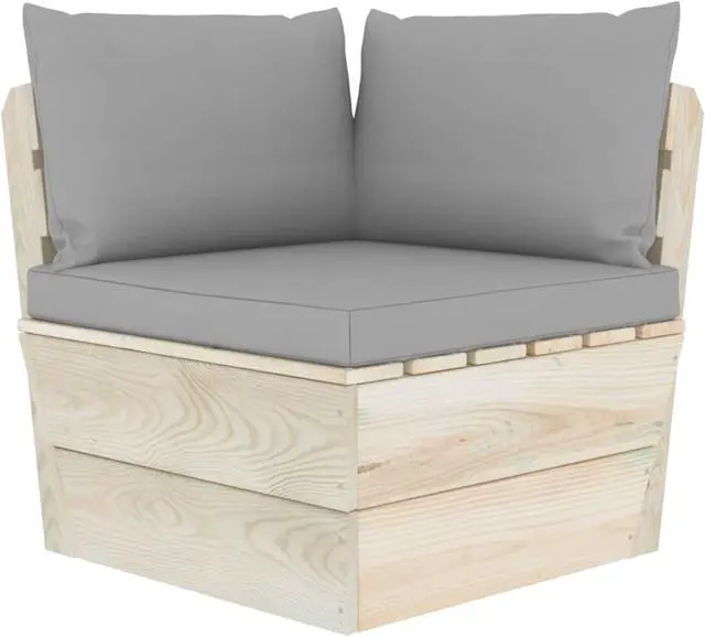 Alt view image 10 of 13 - vidaXL Chair Cushion 3 Pcs Outdoor Seat Cushion Sofa Pad Gray Oxford Fabric