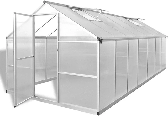 Main image of vidaXL Greenhouse Reinforced Aluminium 113.34ft