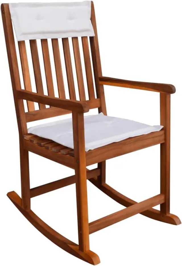 Alt view image 2 of 14 - vidaXL Outdoor Rocking Chair Acacia Wood