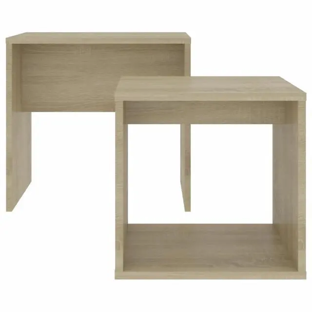 Alt view image 12 of 12 - vidaXL Coffee Table Set Sonoma Oak Engineered Wood Side Sofa Couch Furniture