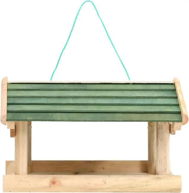 Alt view image 11 of 13 - vidaXL Bird Feeder Solid Wood 13.8"x11.6"x8.3"
