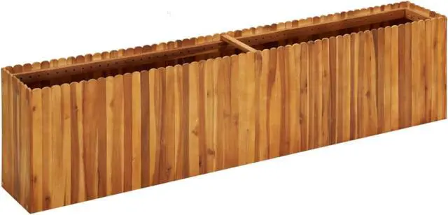 Alt view image 11 of 14 - vidaXL Raised Garden Bed Raised Flower Bed Raised Garden Box Solid Acacia Wood