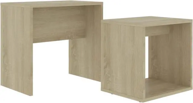 Alt view image 11 of 12 - vidaXL Coffee Table Set Sonoma Oak Engineered Wood Side Sofa Couch Furniture
