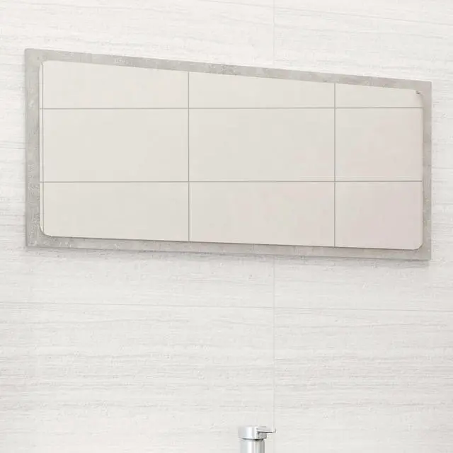 Alt view image 9 of 11 - vidaXL Mirror Wall Mounted Rectangular Bath Mirror Concrete Gray Engineered Wood
