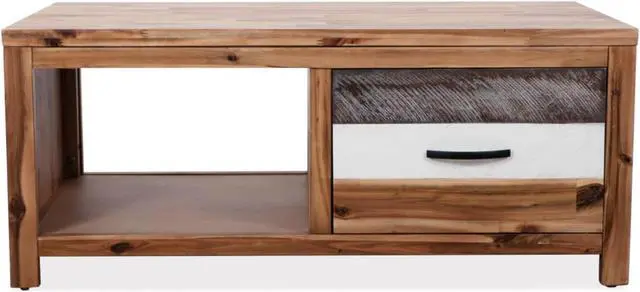 Alt view image 13 of 14 - vidaXL Coffee Table End Table Accent Sofa Table Solid Wood Acacia 35.4 Inch