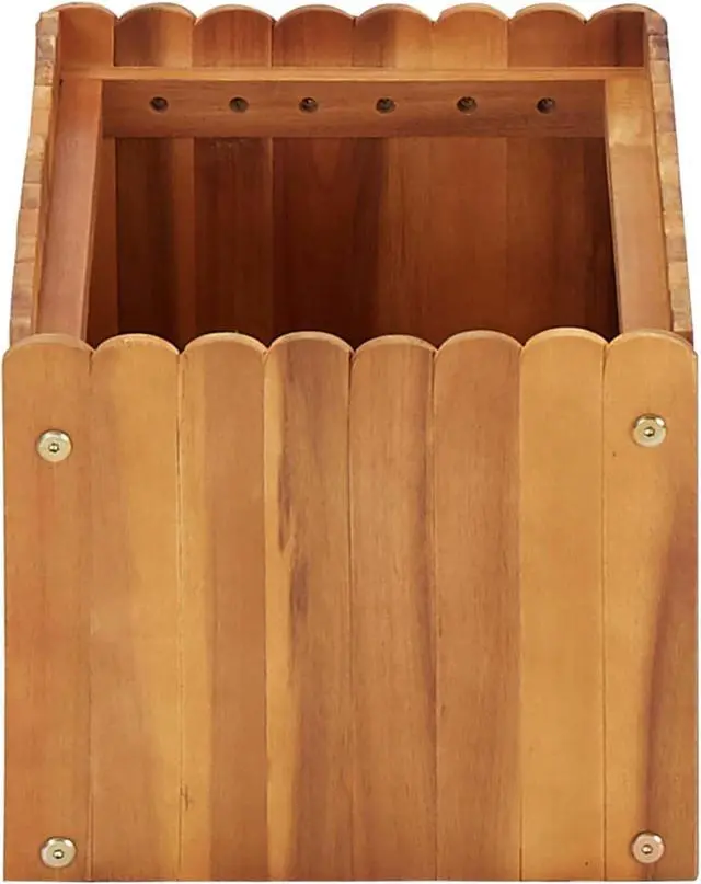 Alt view image 13 of 14 - vidaXL Raised Garden Bed Raised Flower Bed Raised Garden Box Solid Acacia Wood