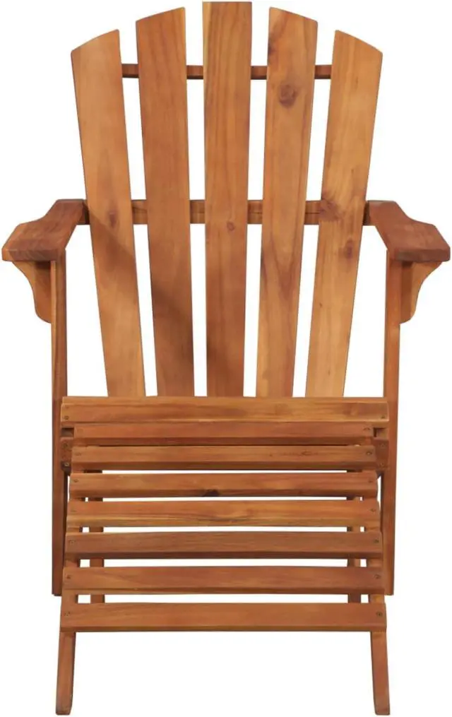 Alt view image 12 of 15 - vidaXL Adirondack Chair Patio Chair with Footrest Outdoor Chair Solid Wood