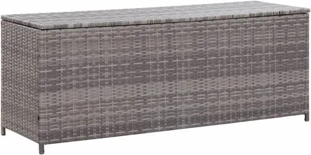 Main image of vidaXL Outdoor Storage Box Deck Box with Lid Patio Cabinet Storage Chest Gray