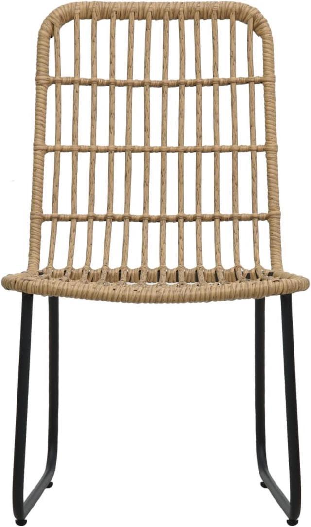 Alt view image 4 of 16 - vidaXL Garden Chairs 2 pcs Poly Rattan Oak