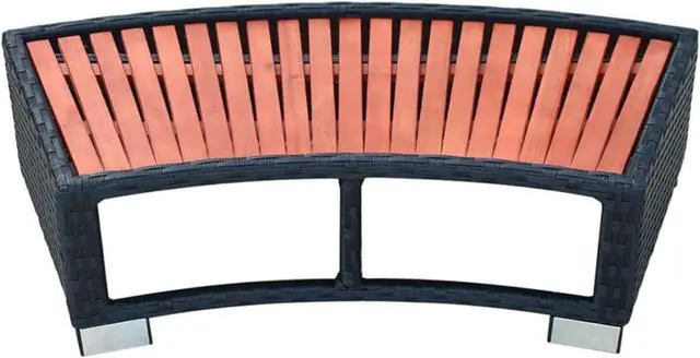 Alt view image 11 of 16 - vidaXL Spa Step Poly Rattan Black Deck Patio Hot Tub Bathtub Pool Footstep