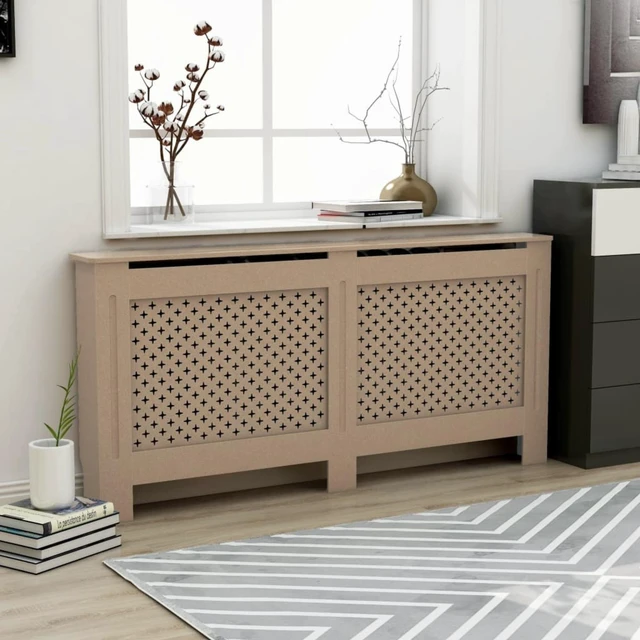 Main image of vidaXL Radiator Cover 67.7"x17.5"x31.9" MDF
