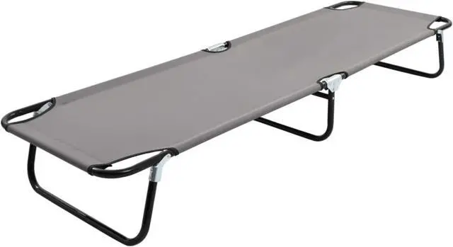 Alt view image 12 of 14 - vidaXL Patio Lounge Chair Outdoor Chaise Lounge Chair Sunlounger Gray Steel