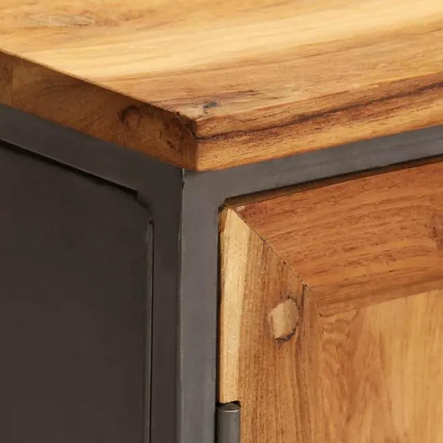 Alt view image 7 of 13 - vidaXL Sideboard Buffet Console Cabinet with Storage Recycled Teak and Steel