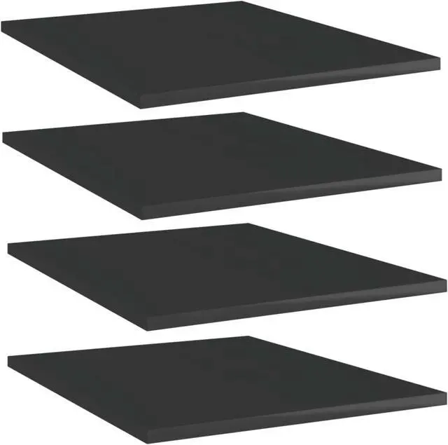 Alt view image 9 of 13 - vidaXL Bookshelf Boards Floating Shelf 4 Pcs High Gloss Black Engineered Wood