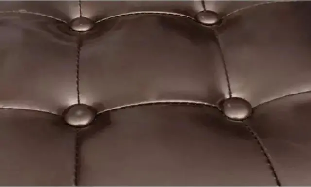 Alt view image 4 of 10 - vidaXL Tub Chair with Footstool Brown Faux Leather
