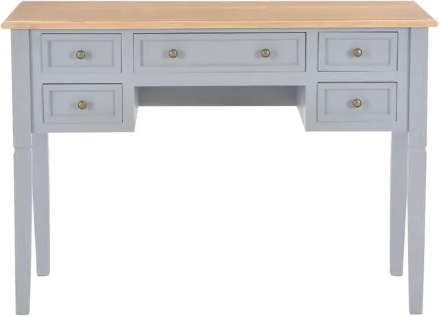 Alt view image 13 of 20 - vidaXL Writing Desk Computer Desk Laptop Table Home Workstation Gray Wood