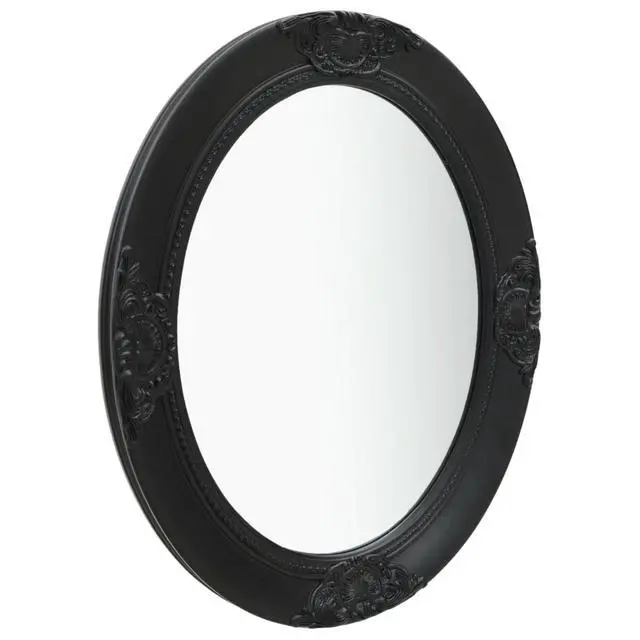 Alt view image 17 of 18 - vidaXL Wall Mirror Baroque Hanging Oval Mirror for Bedroom Living Room Black