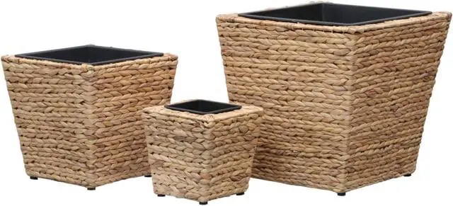 Alt view image 11 of 11 - vidaXL Raised Beds 3 Pcs Planter Flower Box Pot Plant Stand Water Hyacinth