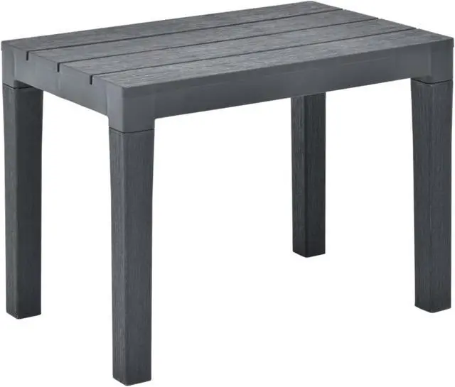 Alt view image 8 of 11 - vidaXL 2x Patio Benches Anthracite Plastic Outdoor Garden Poolside Chairs Seat