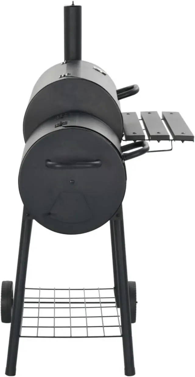 Alt view image 10 of 17 - vidaXL Classic Charcoal BBQ Offset Smoker Garden Picnic Cooking Grill Barbecue
