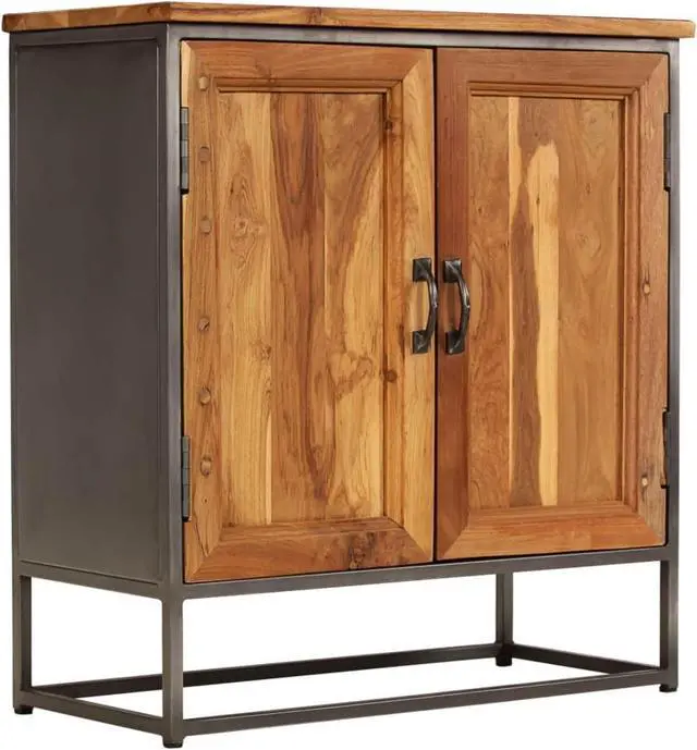 Alt view image 6 of 13 - vidaXL Sideboard Buffet Console Cabinet with Storage Recycled Teak and Steel