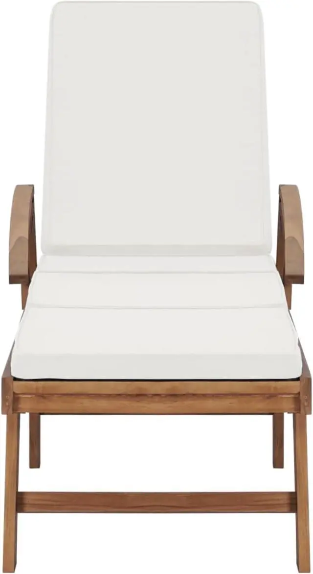Alt view image 13 of 19 - vidaXL Patio Lounge Chair Sunlounger Deckchair with Cushion Solid Teak Wood