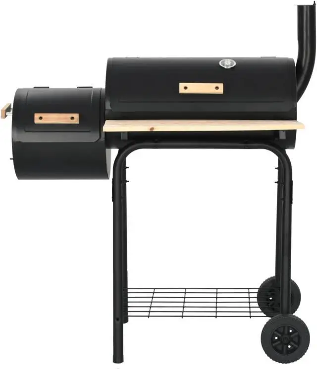 Alt view image 10 of 11 - vidaXL Charcoal Barbecue Smoker Charcoal Grill BBQ Grill for Camping Picnic