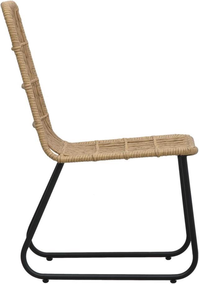 Alt view image 5 of 16 - vidaXL Garden Chairs 2 pcs Poly Rattan Oak