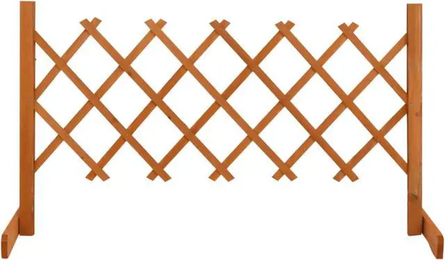 Alt view image 11 of 13 - vidaXL Trellis Fence Garden Trellis Lattice Orange 47.2"x23.6" Solid Firwood