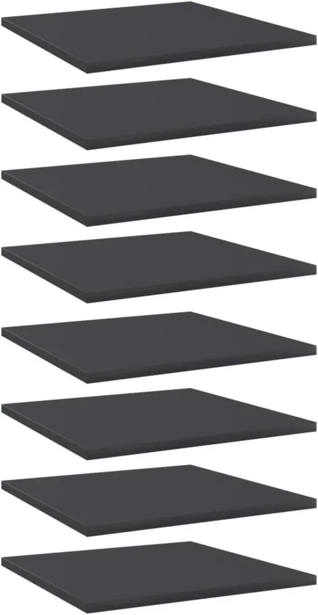 Alt view image 9 of 13 - vidaXL Floating Shelf Wall Mounted Bookshelf Board 8 Pcs Gray Engineered Wood