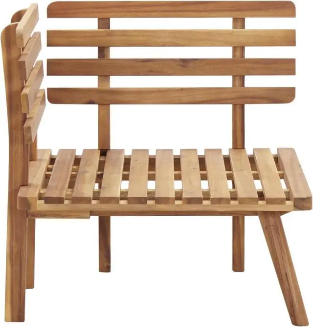 Alt view image 4 of 13 - vidaXL Garden Corner Sofa with Cushions Solid Acacia Wood