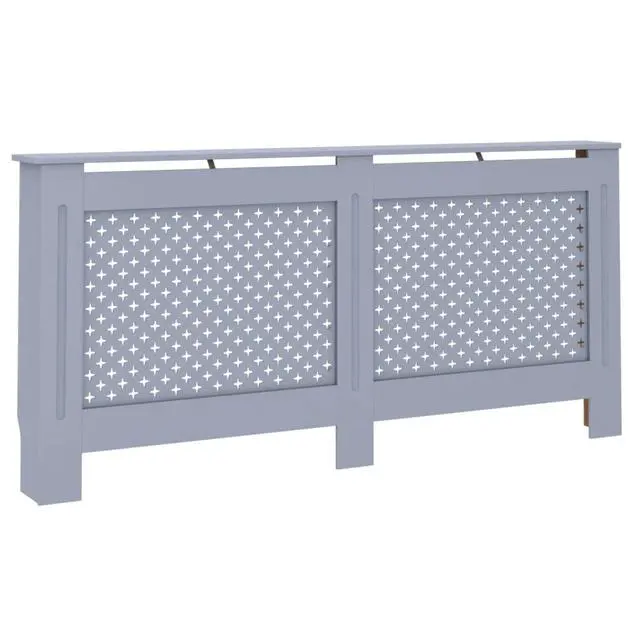 Alt view image 2 of 10 - vidaXL Radiator Cover Anthracite 67.7"x17.5"x31.9" MDF