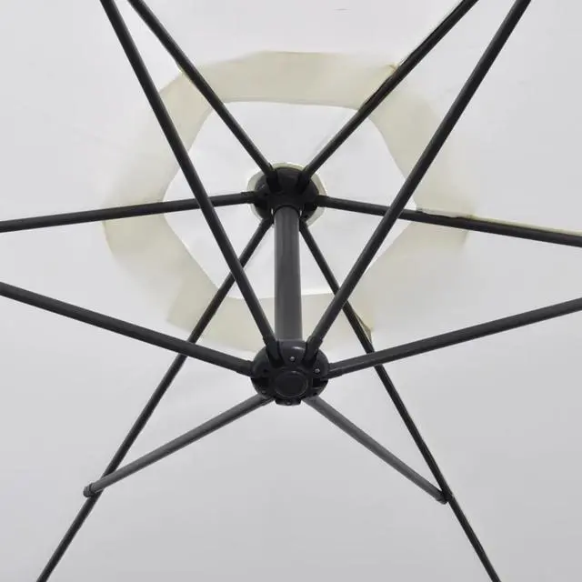 Alt view image 3 of 16 - vidaXL Cantilever Umbrella 118.1" Sand White