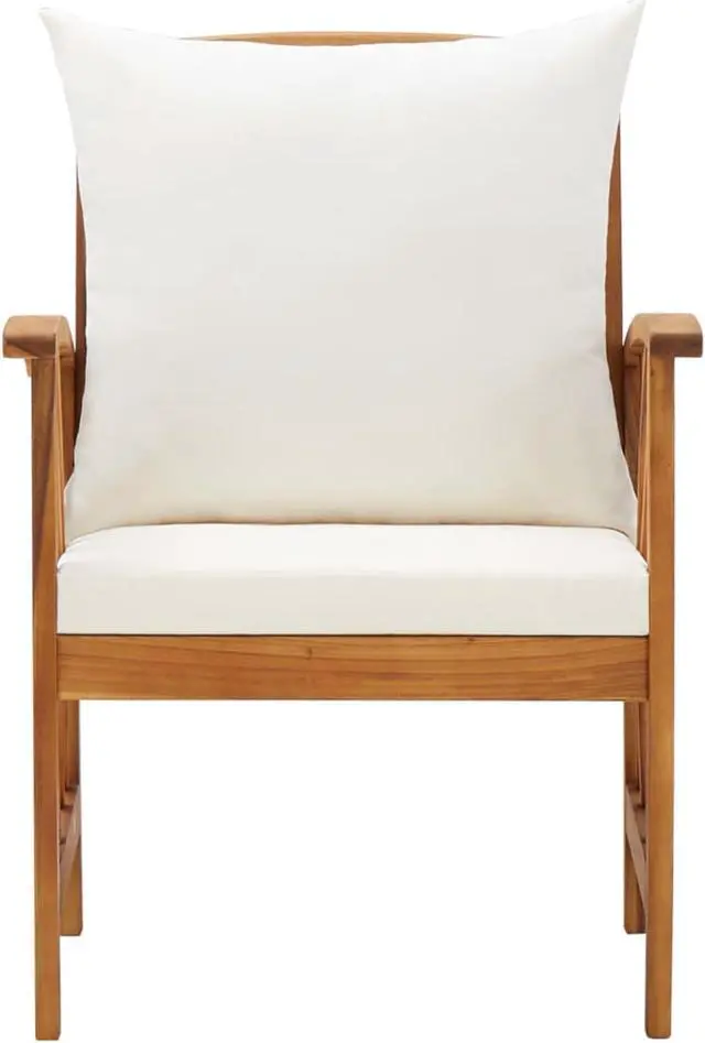Alt view image 18 of 18 - vidaXL Patio Chairs 2 pcs Patio Dining Chair with Cushions Solid Wood Acacia