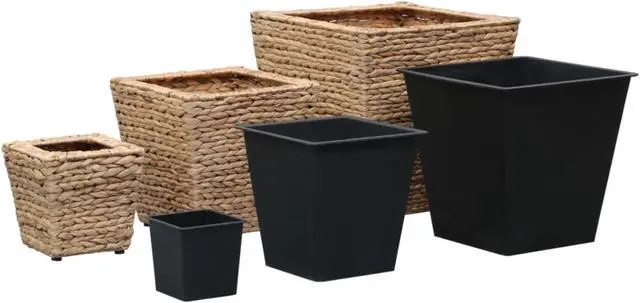 Alt view image 9 of 11 - vidaXL Raised Beds 3 Pcs Planter Flower Box Pot Plant Stand Water Hyacinth