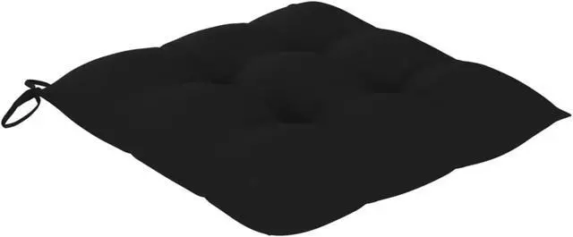 Alt view image 3 of 11 - vidaXL Chair Cushions 4 pcs Black 15.7"x15.7"x2.8" Fabric