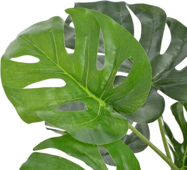 Alt view image 2 of 4 - vidaXL Artificial Plant Monstera with Pot Green 39.4"