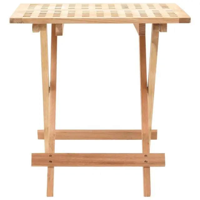 Alt view image 10 of 12 - vidaXL Side Table Brown Solid walnut wood Compact Collapsible