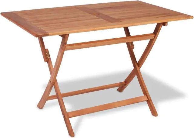 Alt view image 10 of 14 - vidaXL Outdoor Dining Table Folding Patio Table Garden Furniture Solid Teak Wood
