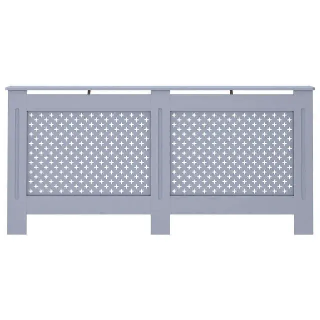 Alt view image 3 of 10 - vidaXL Radiator Cover Anthracite 67.7"x17.5"x31.9" MDF