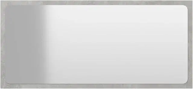Alt view image 10 of 11 - vidaXL Mirror Wall Mounted Rectangular Bath Mirror Concrete Gray Engineered Wood