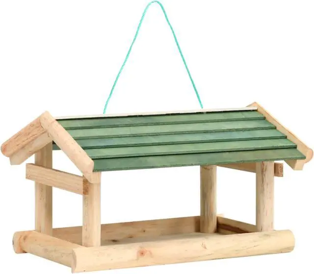 Alt view image 10 of 13 - vidaXL Bird Feeder Solid Wood 13.8"x11.6"x8.3"