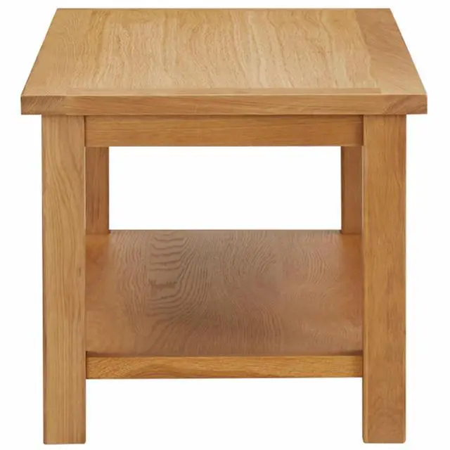 Alt view image 16 of 17 - vidaXL Solid Oak Wood Coffee Table Couch Accent Living Room Side End Storage