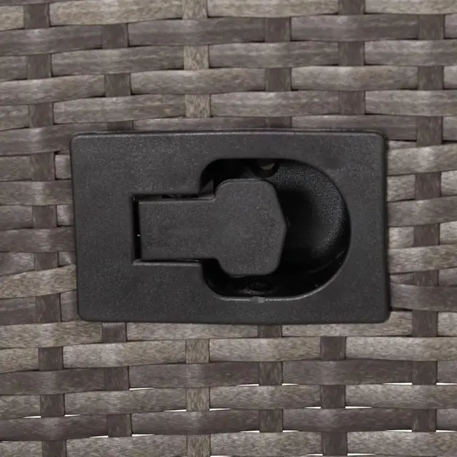 Alt view image 9 of 13 - vidaXL Patio Chairs 2 Pcs Patio Dining Chair with Cushions Poly Rattan Gray