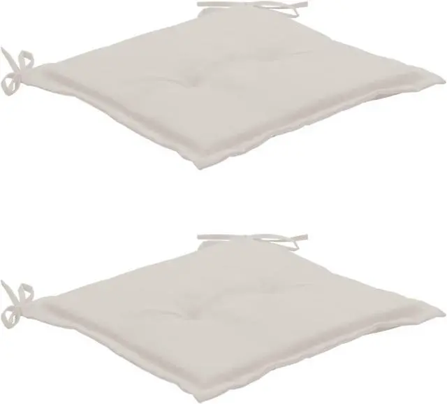 Alt view image 10 of 13 - vidaXL Chair Cushion 2 Pcs Outdoor Patio Seat Cushion Cream Oxford Fabric