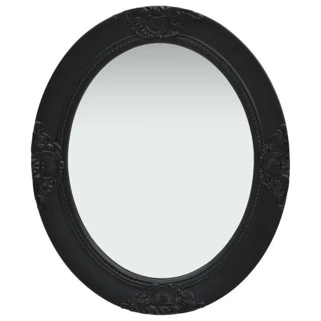 Alt view image 16 of 18 - vidaXL Wall Mirror Baroque Hanging Oval Mirror for Bedroom Living Room Black