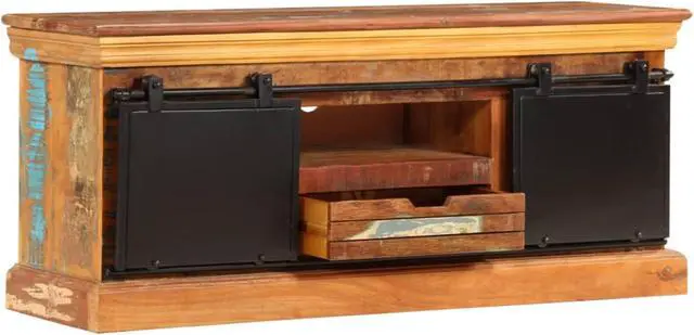 Alt view image 14 of 14 - vidaXL TV Stand TV Unit Sideboard TV Console Cabinet Solid Reclaimed Wood