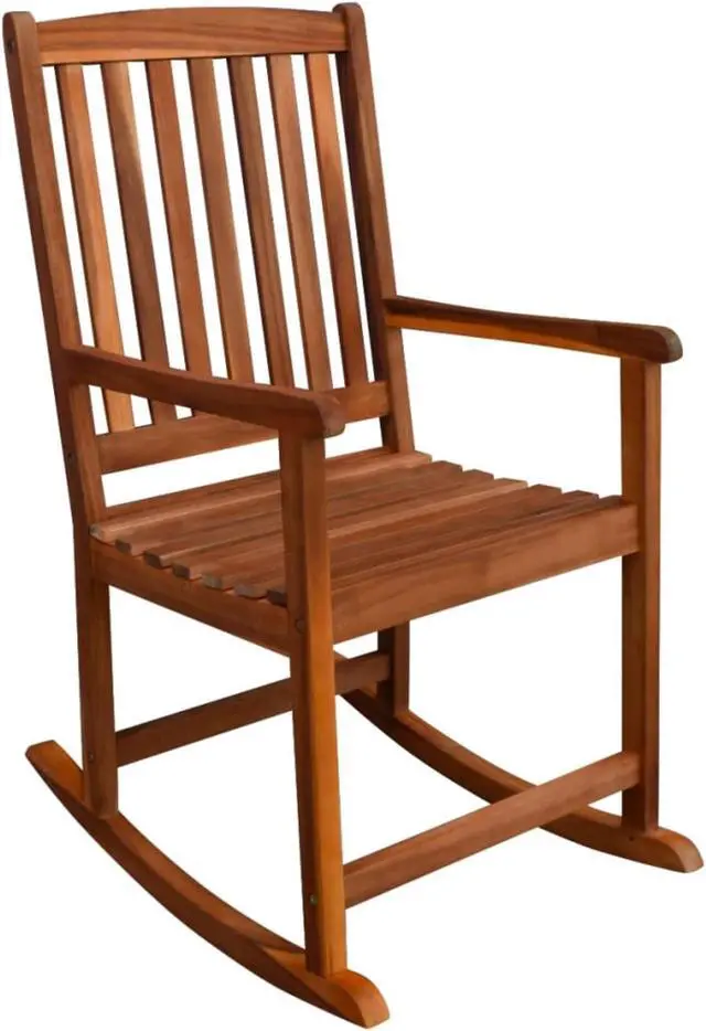 Alt view image 3 of 14 - vidaXL Outdoor Rocking Chair Acacia Wood