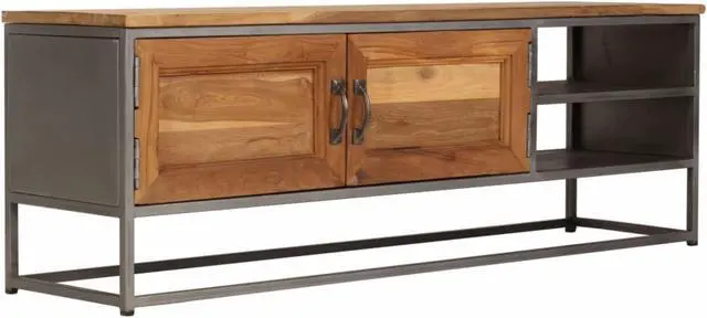 Alt view image 6 of 11 - vidaXL TV Stand TV Unit Sideboard TV Console Cabinet Recycled Teak and Steel
